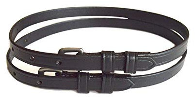 SIE Sporenriemen aus Leder, schwarz, Havana, 45,7 cm / 50,8 cm, für Erwachsene (50,8 cm, Schwarz)