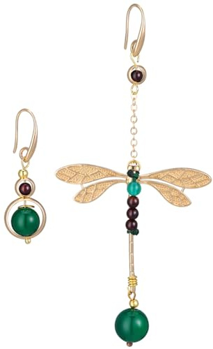 Holibanna Asymmetrische Libellenohrringe Vintage Damenohrringe Retro Ethno OhrhäNger Ohrschmuck HäNge Ohrringe FüR Frauen Karneval Ostern Partei
