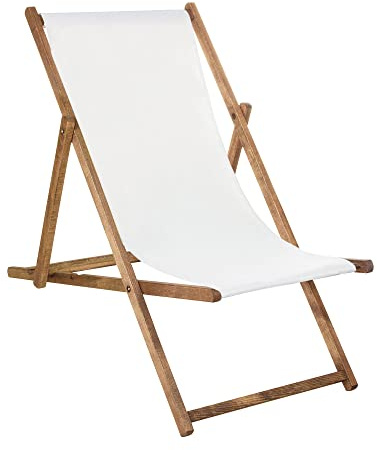 SPRINGOS Liegestuhl Gartenliege Klappstuhl aus Holz imprägniert klappbar Relaxliege Campingstuhl Strandstuhl Buchenholz