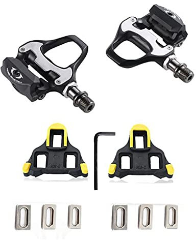 Wlauqueta Cycling Road Bike Bicycle Self-Locking Pedals for SPD SL Road Bike Click Pedals Kit