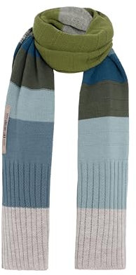 KNIT FACTORY - Dali Schal - Strickschal für Damen und Herren - Bequemer Schal mit Wolle - Hochwertige Qualität - Mehrfarbig - Grün - 200x50 cm