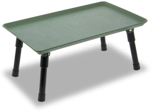 NGT Angling Pursuits Bivvy Table Carp Coarse Fishing 39 x 24 x 15cm Green Plastic with Folding Legs Ideal for Carp Fishing Bivvy or Tackle Table