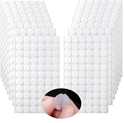Tondini Adesivi Tondo 15 mm, Punti Autoadesivi 600 pezzi, Gancio e Anello Nastro Puntini Auto Adesivo, per Materiale Didattico Scolastico e Uso Domestico (15mm 300 Paires)