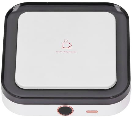 Scaldatazze da caffè, 3 Impostazioni di Temperatura Scaldatazze Intelligente Ricaricabile USB Senza Fili con Luci Piastra Riscaldante Elettrica Portatile Universale per Bevande
