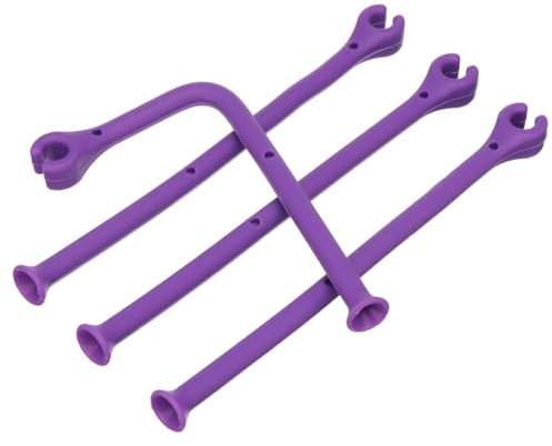 UENXRXE 4 Pezzi Clip Portabicchieri Portabicchieri Regolabile, Supporti Reggi Bicchieri Da Vino, In Silicone, Per Cestelli Della Lavastoviglie, Per Mantenere I Calici Di Vino Al Sicuro（Viola）