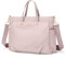 GOLF SUPAGS 15.6 Zoll Laptop Umhängetasche, Computer Tragetasche für Damen, Stilvolle Handtasche für Arbeit und Reisen (Rosa Grau)