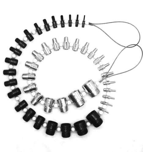 44PCS Thread Checker Nut & Bolt SWTC-44 Bundle 23 Inch & 21 Metric Sizes Stainless Steel Male Female Gauges Nut and Bolt Checker Set