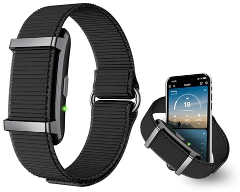 Smart Bracelet, Activity Trackers for Men & Women, Fitness Tracker Band, 24H Sleep Tracker, All-Day Continuous Heart Rate, Blood Oxygen, Stress, HRV Monitor, 170+ Sport Modes with Free APP (Black)