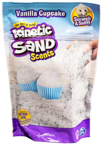 Kinetic Sand Scents, 8oz Vanilla Cupcake White Scented, for Kids Aged 3 and Up