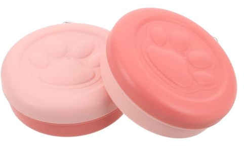 SHINEOFI 2 Cuencos Portátiles para Perros Tamaño S 12x11 Cm, Cuencos de Comida y Agua para Mascotas al Aire Libre, Plástico Resistente sin Fugas, Ideales para Viaje y Entrenamiento