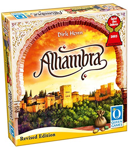 Queen Games Alhambra Revised Edition - Brettspiele Spaß ab 8 Jahren für 2-6 Spieler, Spiel des Jahres 2003, Gesellschaftsspiele für Erwachsene & Kinder