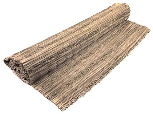 Nature Sichtschutz Riedgras 3×1m Balkon Schilfmatte Windschutz Schilfrohrmatte