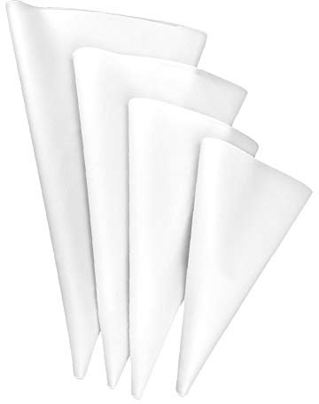 KingbeefLIU Sacchetto Della Pasticceria 4 Pezzi Riutilizzabile Silicone Glassa Tubazioni Crema Pasticcino Sacchetto Ugello Strumento Di Cottura Torta Fai Da Te Bianco