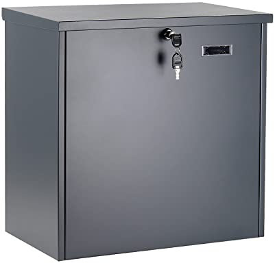 Buzón para paquetes gris 50,8x31,5x50cm buzón de paquetería de pared para entregas seguras