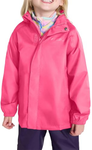 Mountain Warehouse Pakka Kids Waterproof Rain Jacket Bright Pink 5-6y