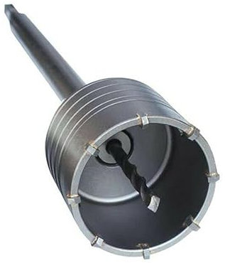 Kovalmax® Fresa per muro cemento carotatrice a tazza da 100 mm con asta barra sds plus da 35 cm punta trapano