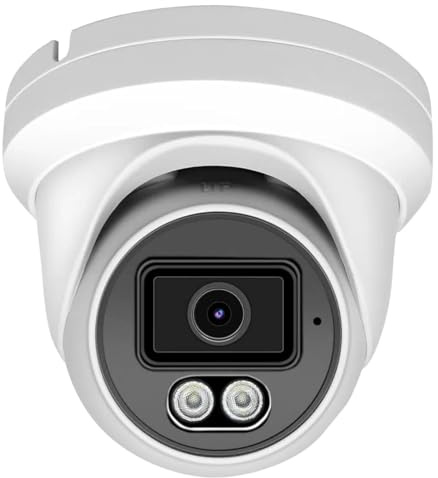 Marquis 4MP PoE IP Turret Dome Camera with Microphone/Audio, IP Security Camera Outdoor Rated, Waterproof IP66, 108° Wide Angle 2.8mm Lens (Regular IR)