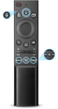 Sprach Ersatzfernbedienung für Samsung Smart TV, Voice Fernbedienung für 2018-2023 Kompatibel mit Curved Frame QLED LCD 8K 4K Universal TV mit Sprachfunktion