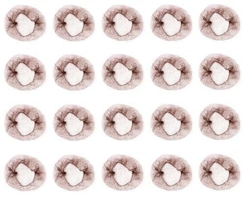 Unsichtbares Haarnetz für Dutt, Perückennetz für Haare, elastisches Netz, 20 Stück