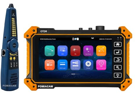 Testeur de fibre optique OTDR MOT-51C 1310/1550 nm 26/24 dB, écran tactile OLED de 5,55 pouces VFL intégré OPM LS (source lumineuse) Carte des événements OLT (test de perte optique)