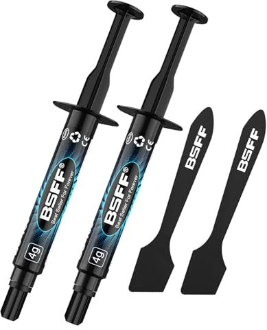 BSFF Wärmeleitpaste, CPU Paste Wärmeleitpaste Kühlkörper für IC/Prozessor/CPU/Alles Kühler, Carbon Based High Performance (8, Gramm)