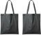 POLHIM® Robuster Stoffbeutel Grau 220g/m² (2 Stück) - Schwere Baumwolltasche mit langen Henkeln - Extra Stabile Graue Einkaufstasche im 2er Pack, 38x42 cm