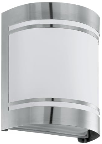 EGLO Lámpara de pared exterior Rosada-E, para fachada, acero inoxidable
