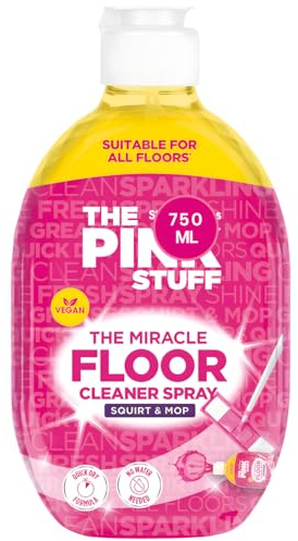 Pink Stuff Miracle Floor Cleaner Direct to Floor 750ml Squirt & Mop Powerful All-Purpose Cleaner for All Floors, No Water Needed, Quick Dry Formula, Removes Grease, Dirt & Stains