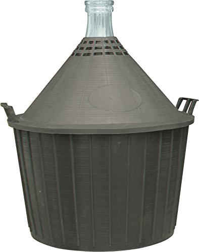 Damigiana in un cesto di plastica per la produzione di vino domestico 5/10/15/20 o 25 l. Carboy., Vetro, 25 l