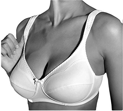 GIOS Reggiseno Art. 972 - Linea Morbida Eleganza Liscio -Coppe Foderate in Cotone, Spalline Larghe e Imbottite, Cuciture Piatte e Invisibili. Coppa B Colori Bianco e Nero