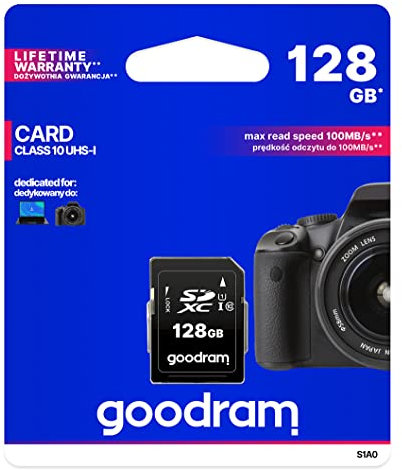 GOODRAM S1A0-1280R12 Secure 128GB, Class 10, Tarjeta de Memoria