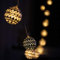 Marokkanische Lichterkette mit Batterie Silber LED Globus Lichterkette 20 Metall Kugeln Warmweiß Lichterkette für Hochzeitsfeier, Urlaub, Geburtstag, Weihnachten, Baum, Innen und Außen 3 Meter