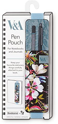 IF V & A Bookaroo Kilburn Pochette à stylos Motif floral Noir