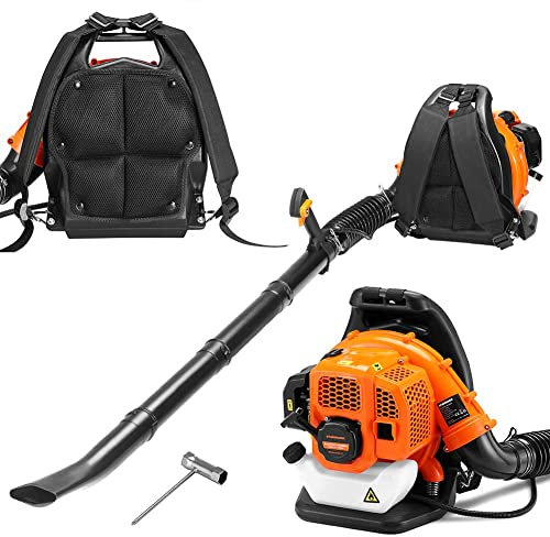 Stakmann Soffiatore Foglie a Zaino Motore Scoppio 2 Tempi 52CC 1,5KW 7000rpm Serbatoio 1,7Lt Spallacci Spalla Imbottiti Regolabili Manico Ergonomico per Manutenzione Giardino Spazi Esterni (A Scoppio)