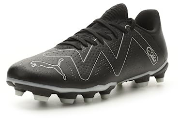 PUMA Herren Future Play Firm, Artificial Ground Soccer Cleats Sneaker, Schwarz/Silber, 43 EU