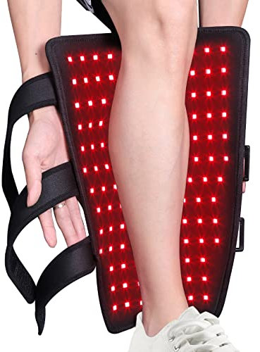 DGYAO Red Light Therapy Device with 10Hz Pulse Mode,Near Infrared Light Therapy Pad for Calf Leg,850nm 660nm 3 in 1 LED Diode,Flexible Wearable Wrap Pad with Timer for Home Use