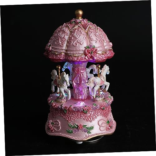 Ciieeo Caja bobinas enfriadoras de Cerveza carrusel Musical de Caballos pegarse en contrahuellas de escaleras Soportes de baranda de Escalera envío Directo Caballo Musical bebé Rosa