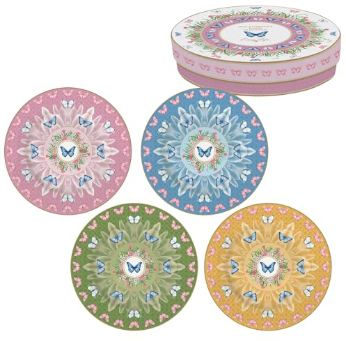 Caja de 4 asientos de postre de 19 cm de diámetro en porcelana