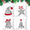 FILOEEX Weihnachten Weihnachtsmann Kissenbezug 45x45cm Leinen Sofa Throw Kissenbezug 4 Stück Kissenbezug Weihnachten Kissenhülle Weihnachten Dekoration für Weihnachtsdeko Bettwäsche Sofa (Weiss)