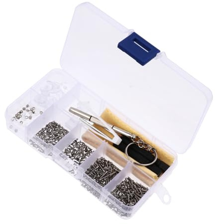 COLLBATH Kit Di Riparazione Occhiali Professionale Con Viti e Cacciaviti Strumenti Per Riparazione Gioielli e Orologi Completo Per Occhiali e Orologi e Utile Per Uso Quotidiano