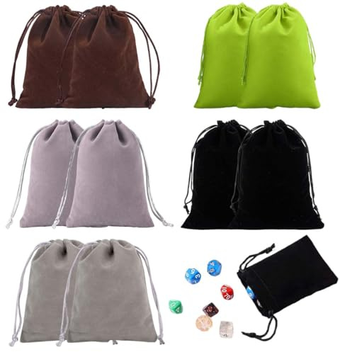 WIRZUL Confezione da 10 grandi sacchetti in velluto per gioielli sacchetti con coulisse in velluto da 20 x 25 cm con coulisse in tessuto per matrimoni, feste, regali