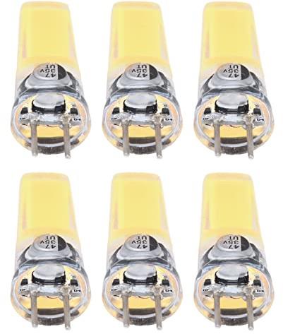Dioche Bombilla GY6.35 6PCS GY6.35 COB Bombilla 5W 500lm de Techo de Silicona, Blanco Cálido, Adecuada para Varios Accesorios de Iluminación (Blanco frío)