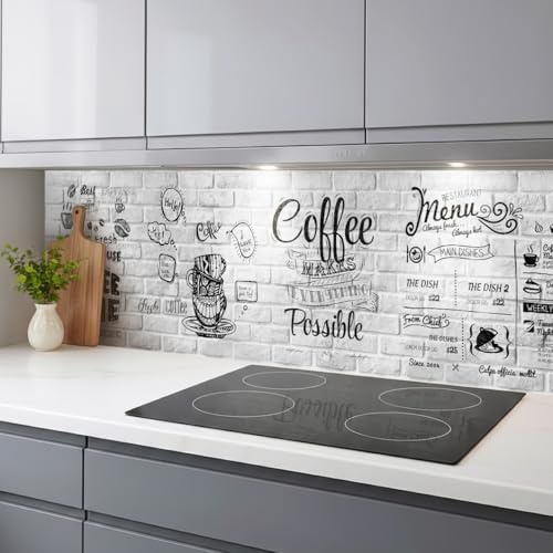 Rodnik Küchenrückwand – monolithische ABS-Platte mit Direktdruck, formstabil und langlebig. Große Motivauswahl (Cofee Menu)