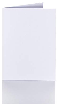 Paper24 weiße Faltkarten/Blanko-Klappkarten 12x17 cm 240 g/m² (25 Stück)