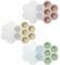 PandaEar Lot de 3 plateaux de congélation pour bébé avec couvercles, récipient de stockage en silicone pour aliments faits maison pour bébé, fruits, purées et lait maternel (rose/vert/lin)
