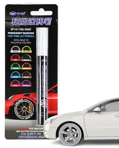 Stylo de peinture pour marquage des pneus - Marqueur permanent réfléchissant à séchage rapide - Stylo de marquage de pneu étanche pour voiture, cartes de bricolage, pneus, clôtures en bois