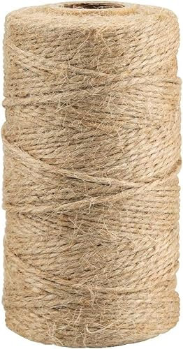 1MMx400M Jute-Schnur Natur Braun Jute-Kordel | Packschnur Geschenk-Band Bastelschnur Dekokordel Für Verpackung, DIY Kunst-Handwerk, Floristik, Dekoration