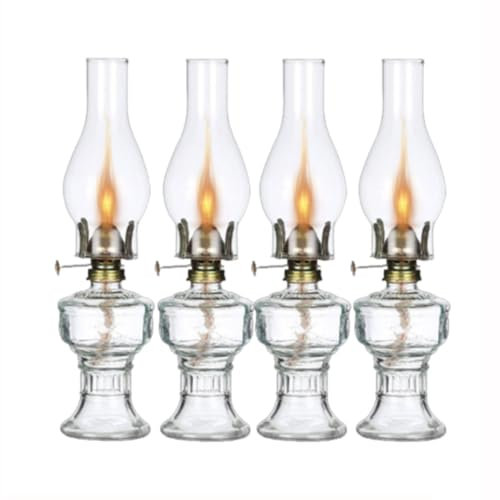 YKSJDFH Bauernhaus-Kerosinlampe, Öllampe, Vintage-Glas-Öllaterne, Notfall-Öllampe, Hurrikan-Laterne für Innen-, Umgebungsbeleuchtung, Dekoration, Outdoor-Camping-Nutzung