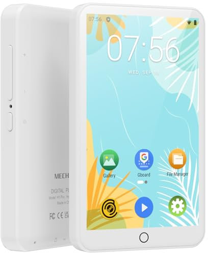 Reproductor MP3 Spotify, MECHEN MP3 Player Bluetooth WLAN, Reproductor MP4 portátil Android con música de Amazon, Deezer, Audible, Compatible con Pantalla táctil de 4 Pulgadas (Blanco)