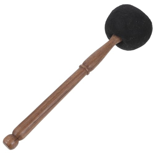 UPKOCH Bol sonore de Bouddha en feutre pour guérison du son - Maillet tibétain - Bol chantant tibétain - Instrument tibétain - Striker - Gong - Méditation - Bâton en bois noir